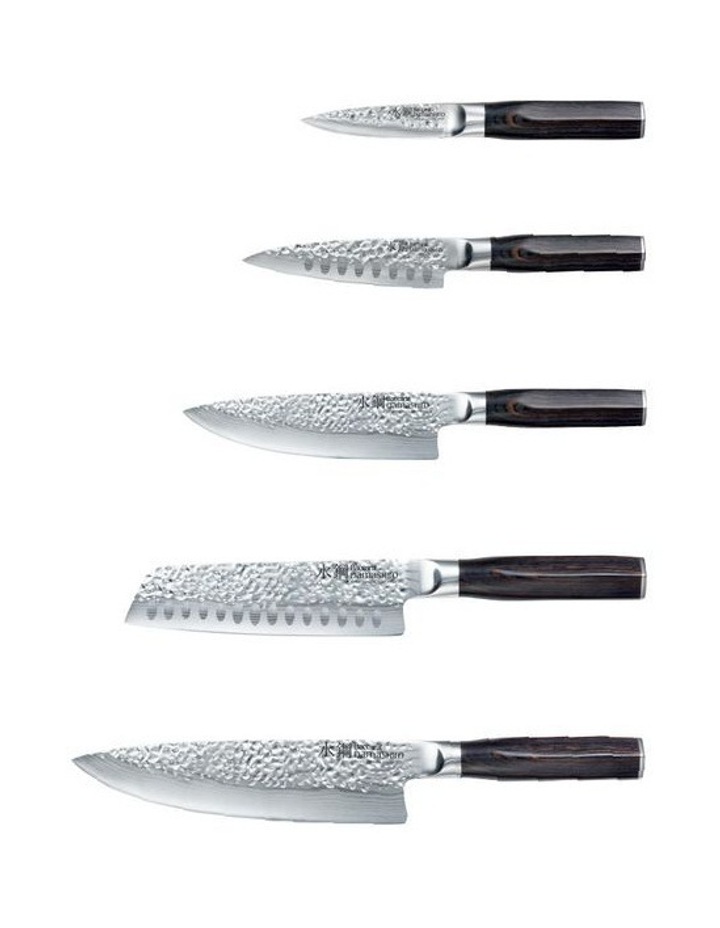 Baccarat Damashiro EMPEROR Hisa 6 Piece Knife Block in Black image 2