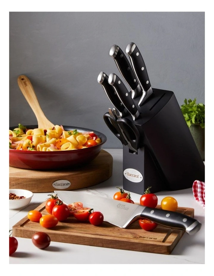Baccarat Artisan Finster Knife Block 7 Piece in Black image 3