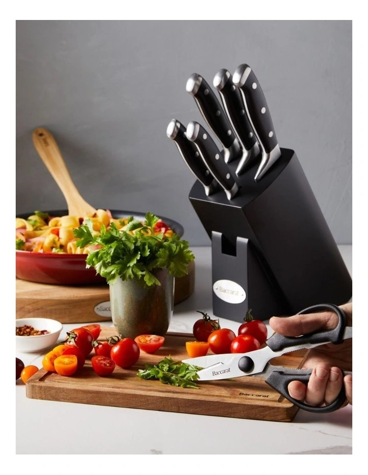Baccarat Artisan Finster Knife Block 7 Piece in Black image 6