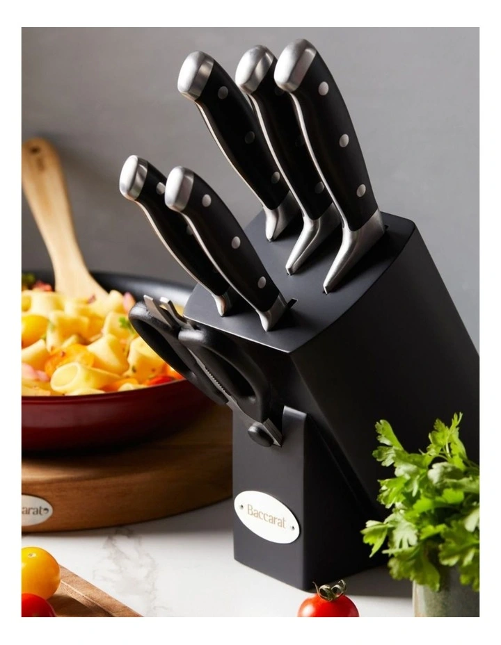 Baccarat Artisan Finster Knife Block 7 Piece in Black image 7