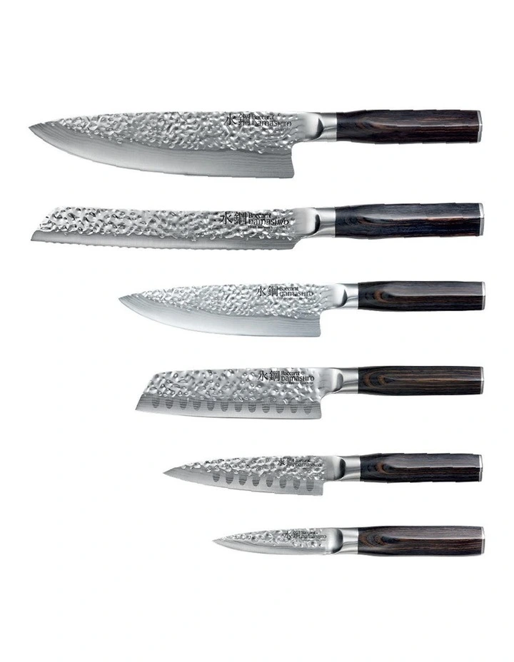 Baccarat Damashiro Emperor Makoto Knife Block 7 Piece in Brown image 2