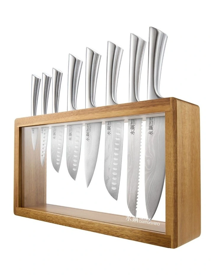 Baccarat Damashiro Katana Knife Block 9 Piece in Brown image 1