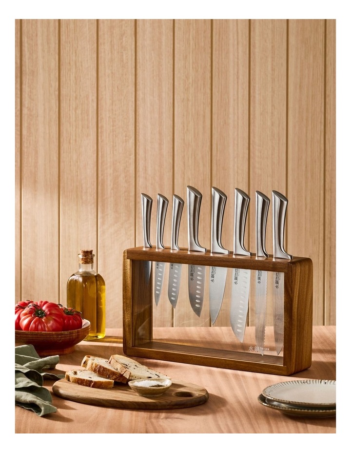 Baccarat Damashiro Katana Knife Block 9 Piece in Brown image 4