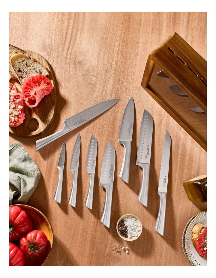 Baccarat Damashiro Katana Knife Block 9 Piece in Brown image 5