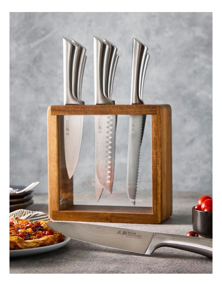 Baccarat Damashiro Hiryu Knife Block 10 Piece in Brown image 2
