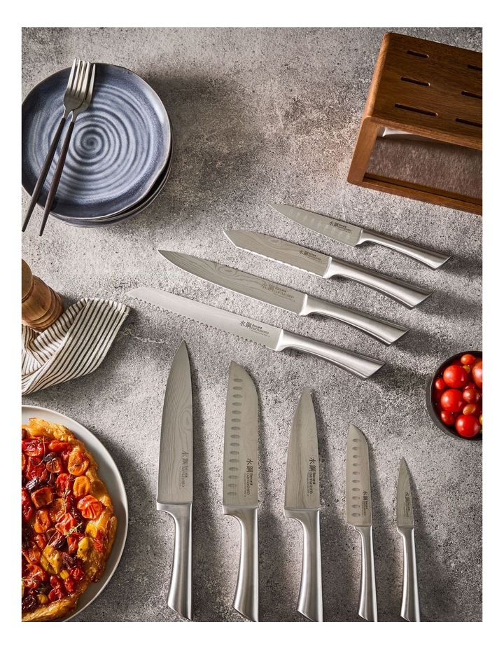 Baccarat Damashiro Hiryu Knife Block 10 Piece in Brown image 3