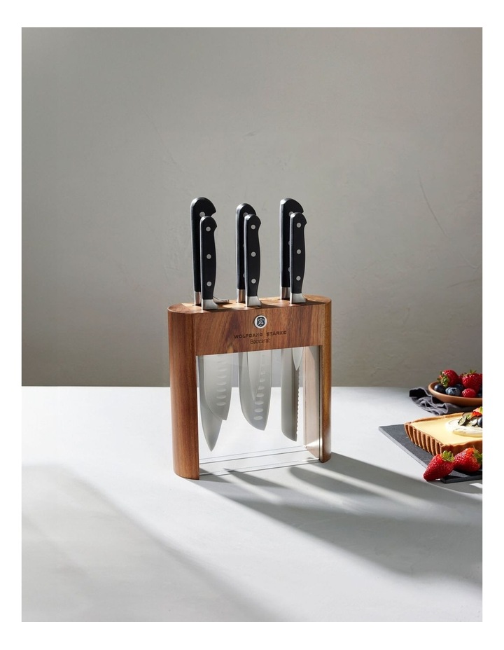 Baccarat Wolfgang Starke Klar Knife Block 7 Piece in Brown image 2