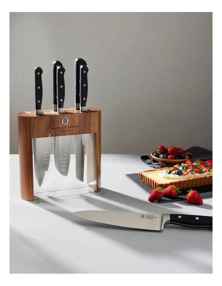 Baccarat Wolfgang Starke Klar Knife Block 7 Piece in Brown image 5