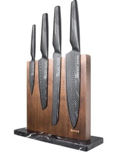 Baccarat iD3 Samurai Ona Knife Block 5 Piece in Brown