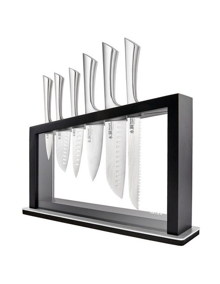 Baccarat Damashiro Satori Knife Block 8 Piece in Black image 1