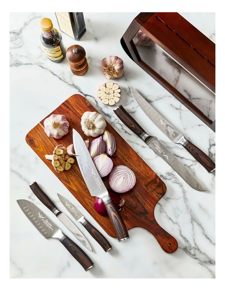 Baccarat Le Connoisseur Haute Knife Block 7 Piece in Brown image 3