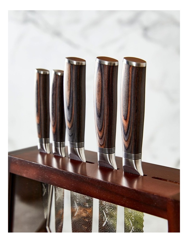 Baccarat Le Connoisseur Haute Knife Block 7 Piece in Brown image 4