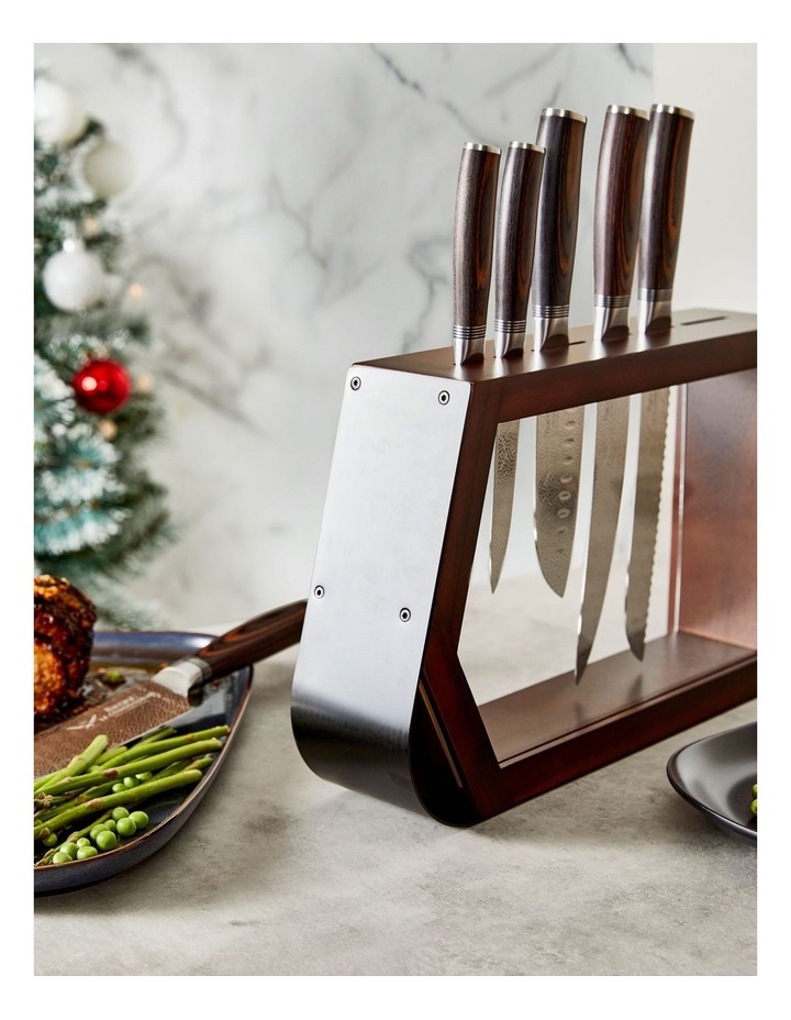Baccarat Le Connoisseur Haute Knife Block 7 Piece in Brown image 6