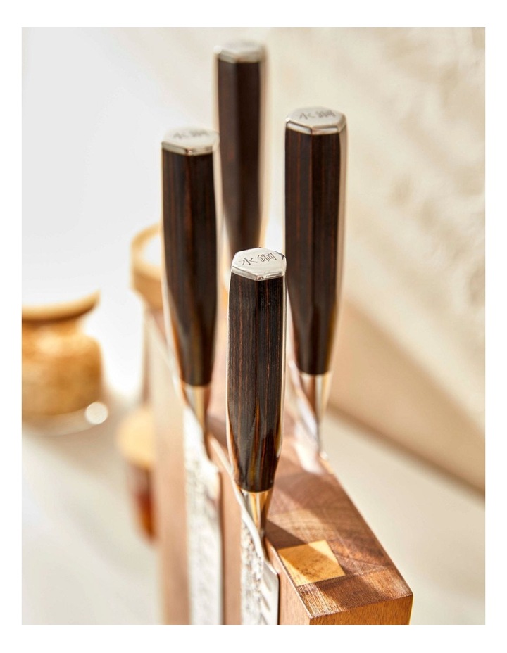 Baccarat Damashiro EMPEROR Nanashi 6 Piece Knife Block in Brown image 3