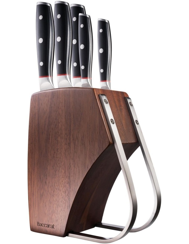 Baccarat iconiX Holz Knife Block 6 Piece in Brown image 3