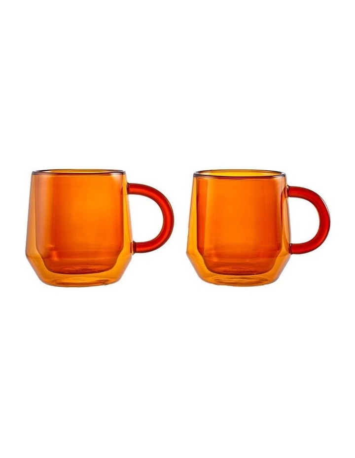 Alex Liddy Verv 2 Piece Double Wall Mug Set 300mL in Amber image 1