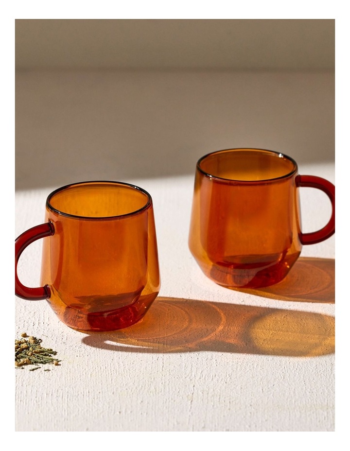 Alex Liddy Verv 2 Piece Double Wall Mug Set 300mL in Amber image 2