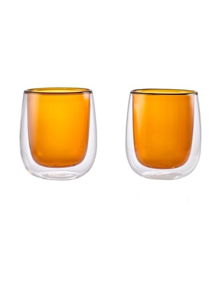 Alex Liddy Verv 2 Piece Double Wall Cup Set 250mL in Amber image 1