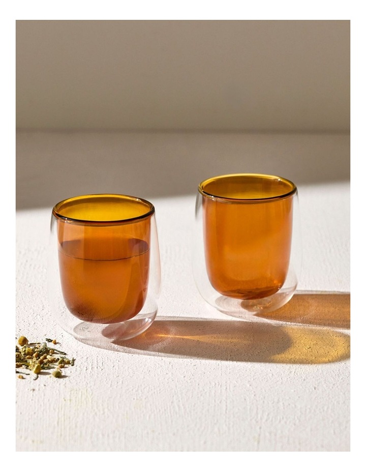 Alex Liddy Verv 2 Piece Double Wall Cup Set 250mL in Amber image 3