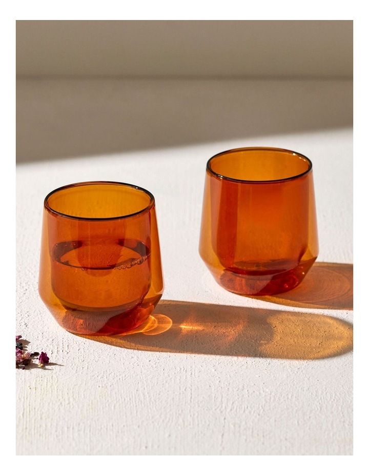 Alex Liddy Verv 2 Piece Double Wall Cup Set 300mL in Amber image 3