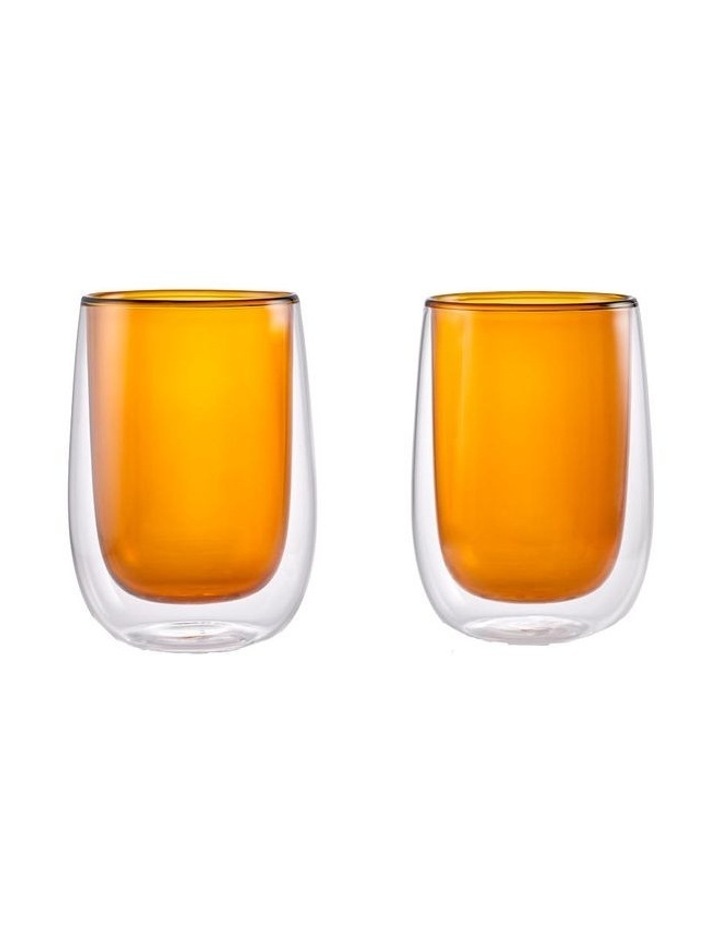 Alex Liddy Verv 2 Piece Double Wall Cup Set 350mL in Amber image 1