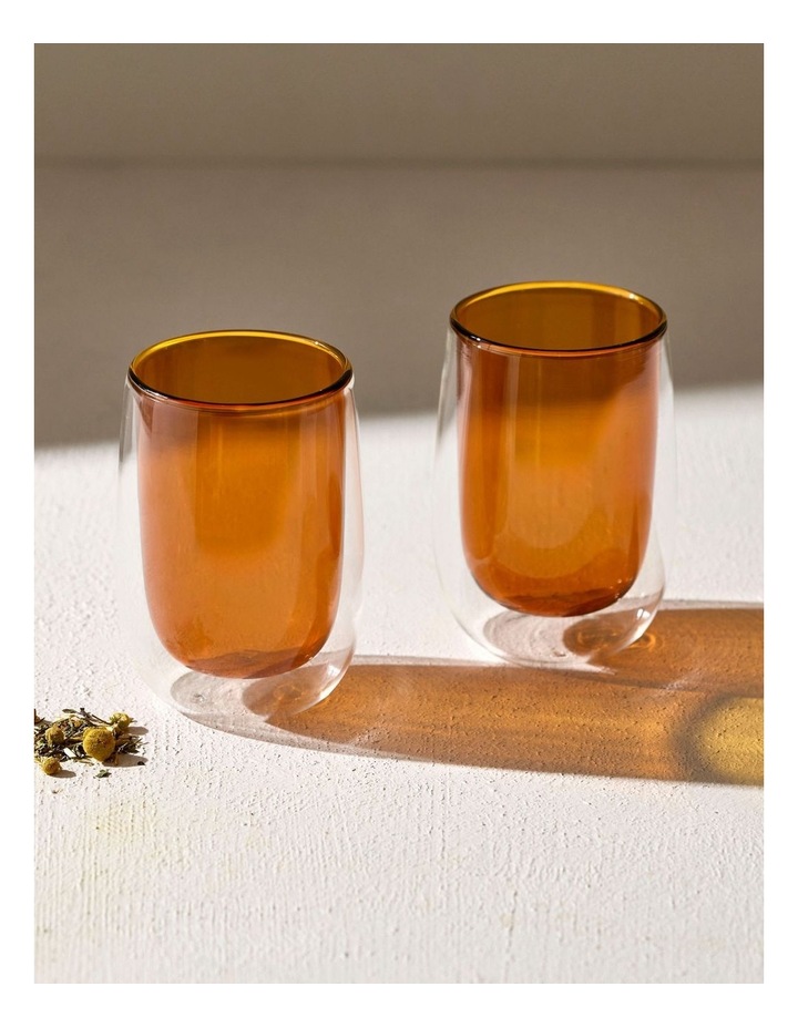Alex Liddy Verv 2 Piece Double Wall Cup Set 350mL in Amber image 3