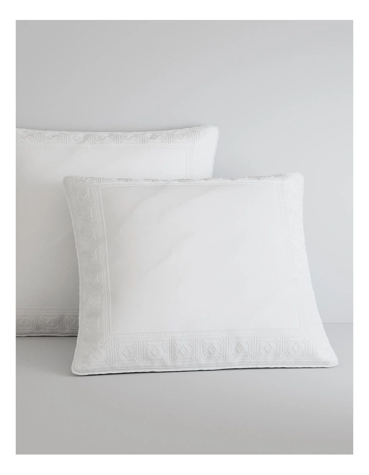 Rayne European Pillowcase in White image 1