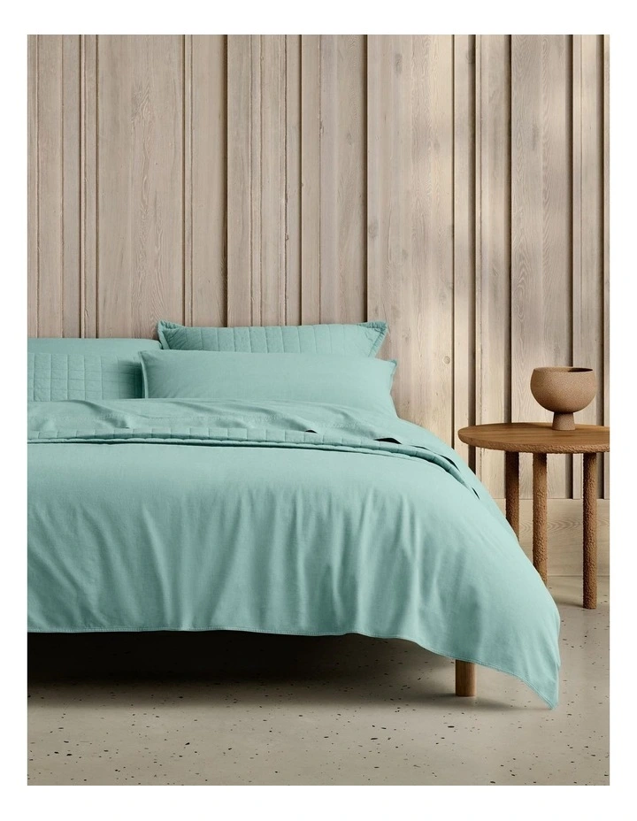 Reilly Quilt Cover Set in Arctic Green image 1