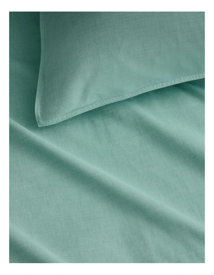 Reilly Quilt Cover Set in Arctic Green image 2