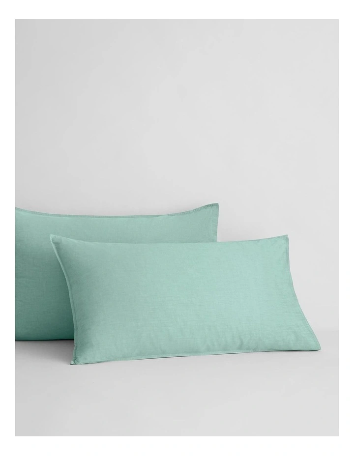 Reilly Quilt Cover Set in Arctic Green image 3