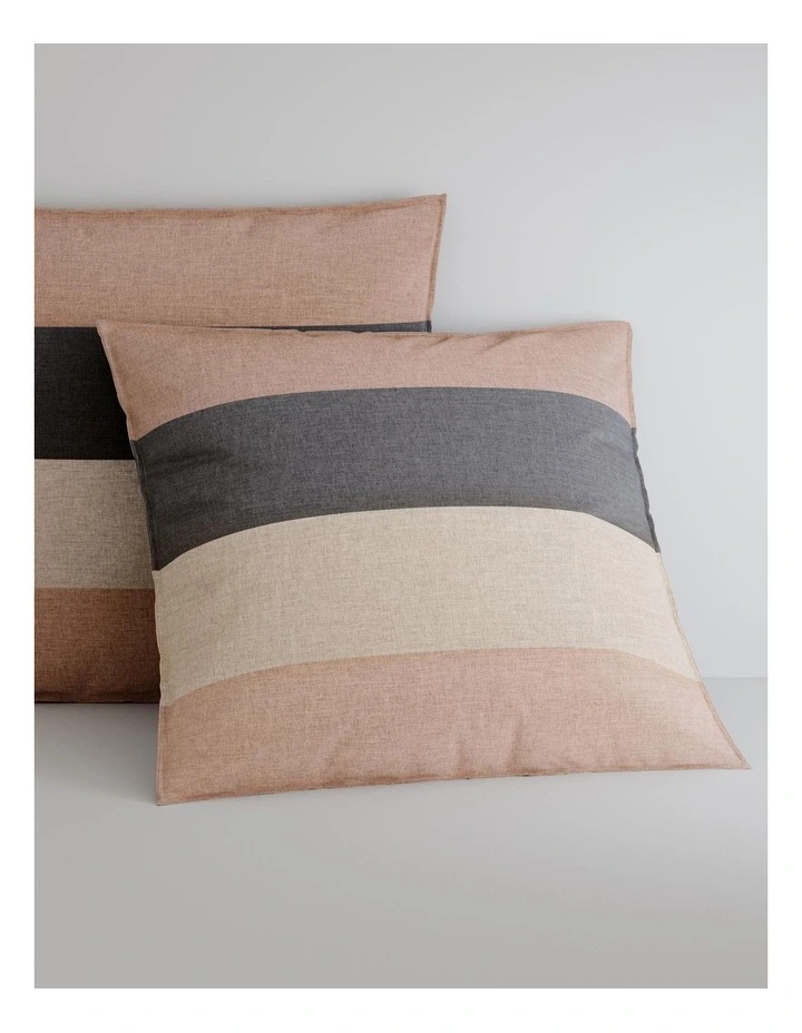 Reilly Club Stripe Quilt Cover Set in Sienna image 4