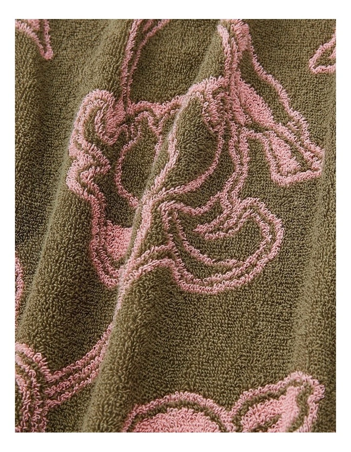 Bower Towelling Robe in Moss image 5