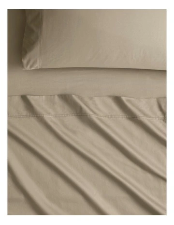 Egyptian Cotton Sateen Multi Depth Sheet Set in Taupe