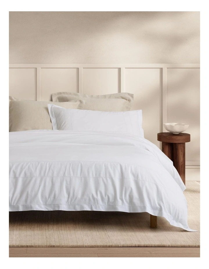 Haywood Quilt Cover & Sheet Bedding Set in White image 1