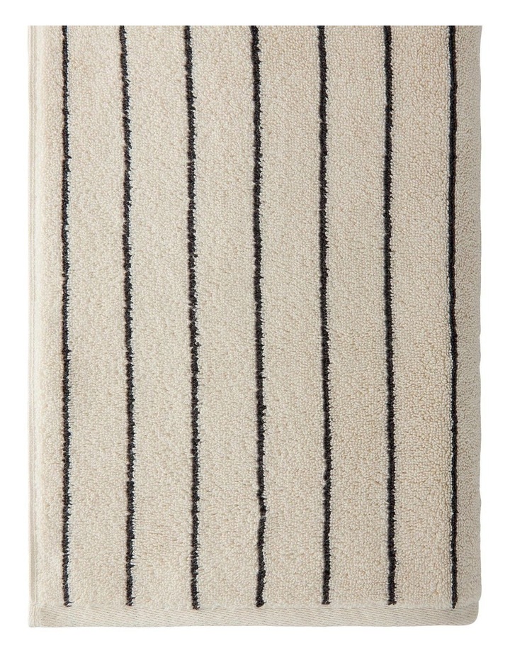 Aven Stripe Cotton Bath Mat in Limestone