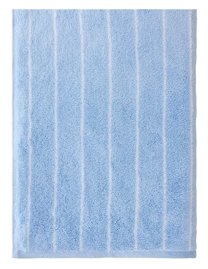 Aven Stripe Cotton Towel Collection in Skylight image 3
