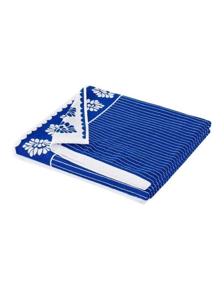 Evlet Beach Towel in Capri Blue image 3
