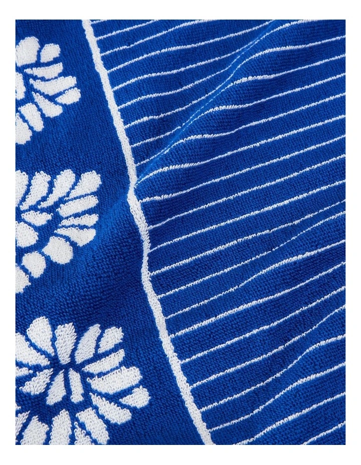 Sheridan Evlet Beach Towel In Capri Blue | MYER