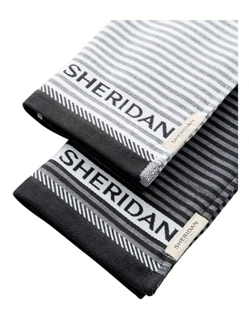 Vita Logo Tea Towel Set in Carbon