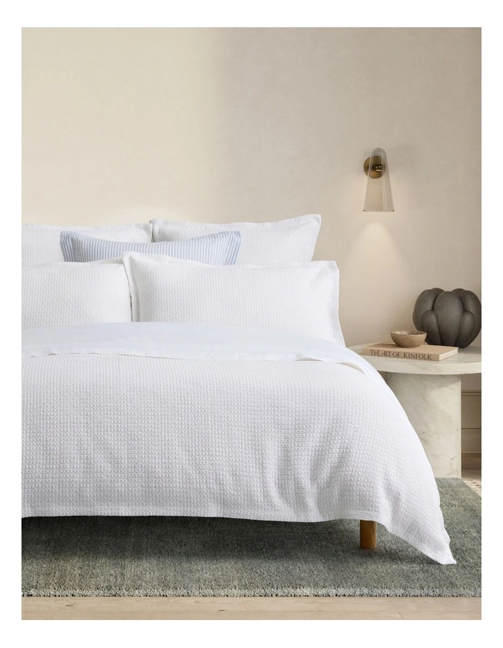 Rennie Tailored Quilt Cover in White image 1
