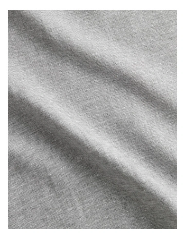 Abbotson Linen Fitted Sheet in Grey Marle image 3