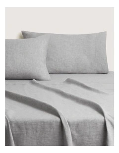 Abbotson Linen Flat Sheet in Grey Marle