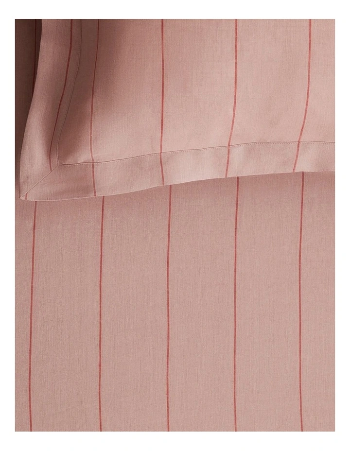 Abbotson Stripe King Fitted Sheet 40cm in Dusty Rose image 2