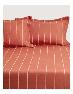Abbotson Stripe King Fitted Sheet 40cm in Relish