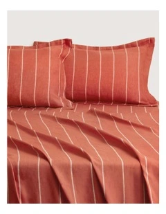 Abbotson Stripe King Flat Sheet in Relish