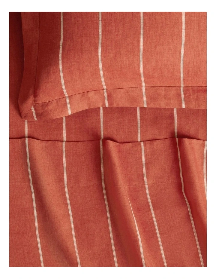 Abbotson Stripe King Flat Sheet in Relish image 2