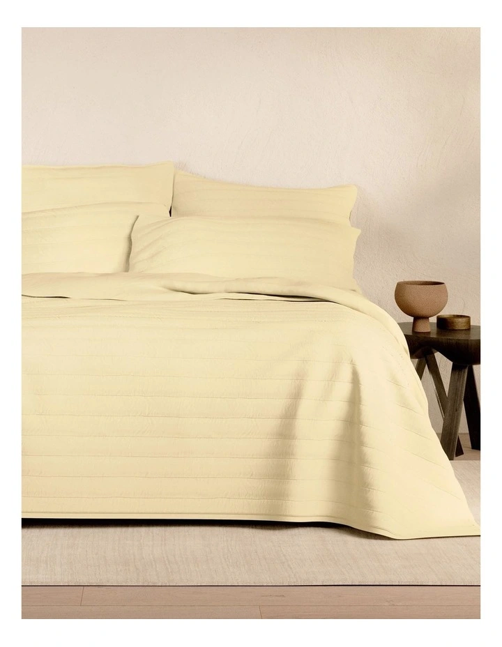Bayley Washed Percale Bedcover in Brulee image 1