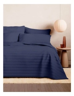 Bayley Washed Percale Bedcover in Deep Sea