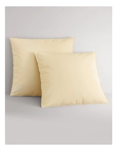 Bayley Washed Percale European Pillowcase Pair in Brulee
