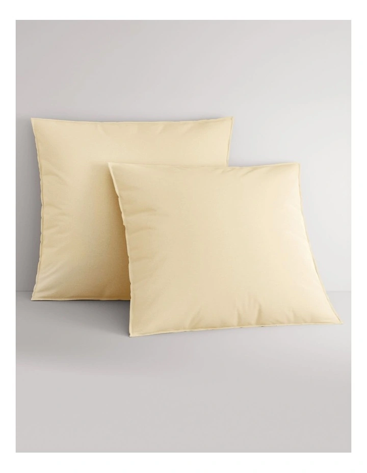 Bayley Washed Percale European Pillowcase Pair in Brulee image 1